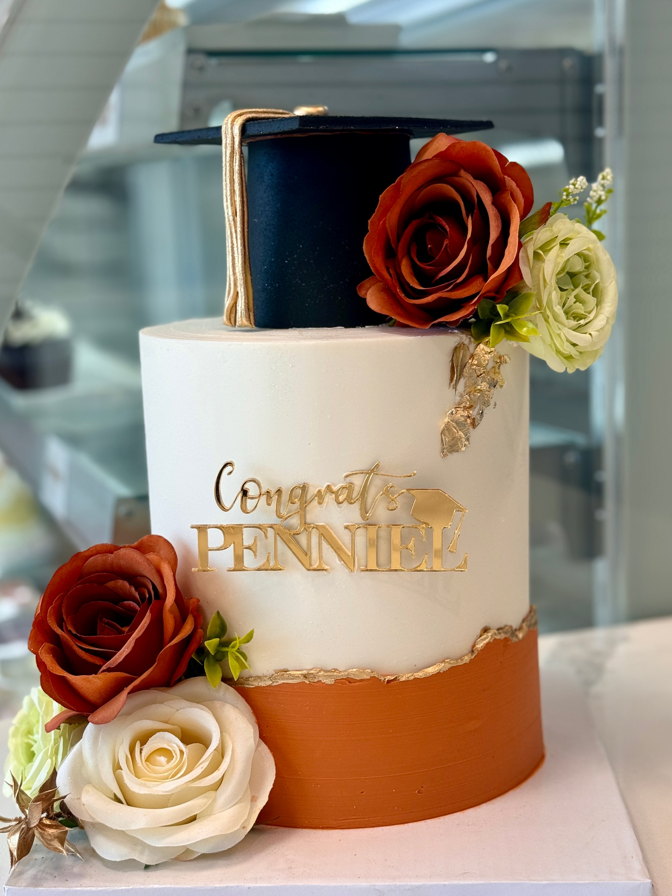 Floral Graduation cake